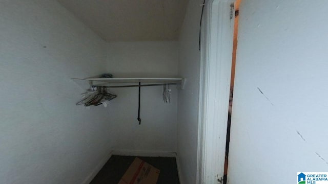 view of walk in closet