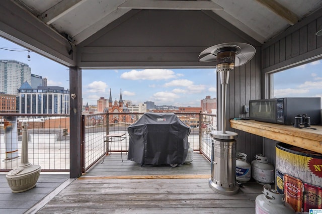 113 N 22nd St Unit 403, Birmingham, AL 35203 - deck with a city view and a grill