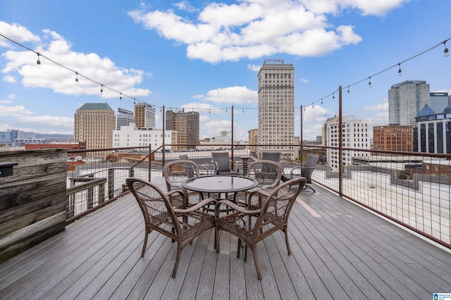 113 N 22nd St Unit 403, Birmingham, AL 35203 - wooden terrace featuring a view of city