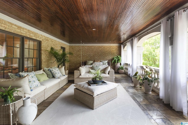 view of sunroom