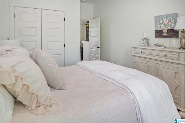 bedroom with a closet