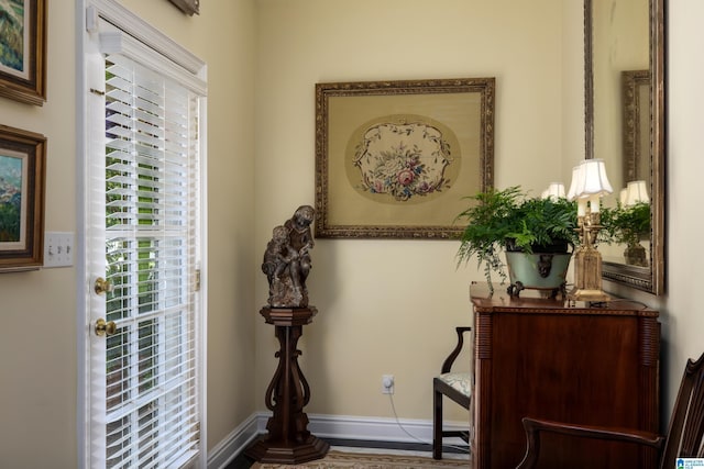 interior space with baseboards