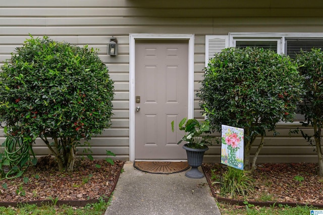 view of doorway to property