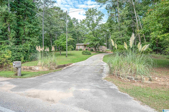 surrounding community with a lawn and driveway