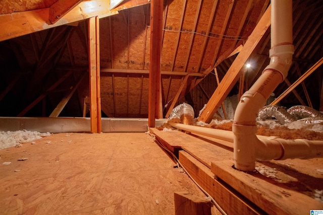 view of attic