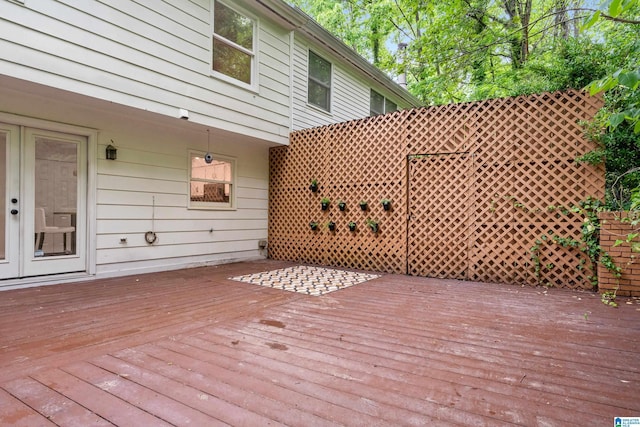 view of wooden terrace