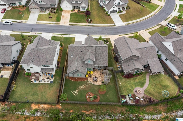 aerial view featuring a residential view