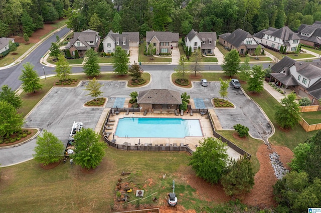 bird's eye view featuring a residential view
