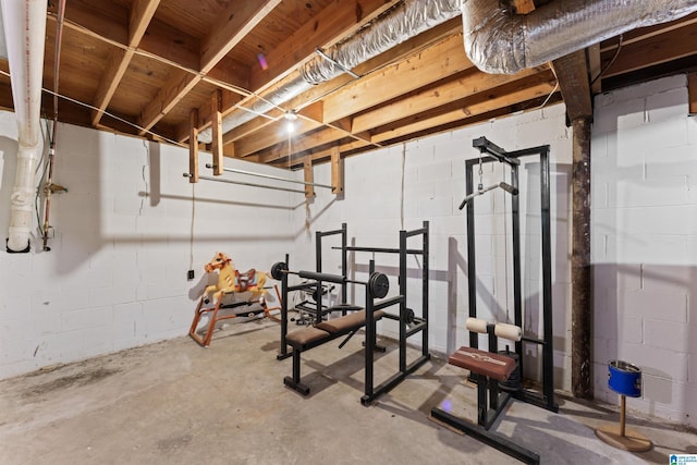108 Dee Hendrix Rd, Hueytown, AL 35023 - unfinished basement featuring concrete block wall