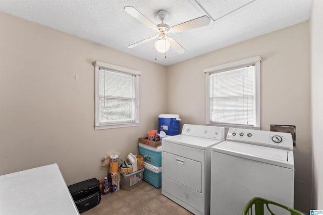108 Dee Hendrix Rd, Hueytown, AL 35023 - laundry area featuring a ceiling fan, independent washer and dryer, and laundry area