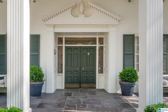 view of doorway to property