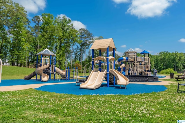 community playground featuring a yard