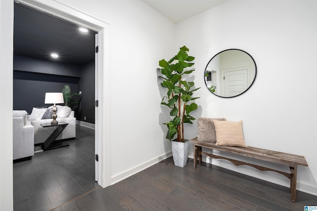 1904 Blackridge Rd, Hoover, AL 35244 - hallway with baseboards and dark wood-style floors