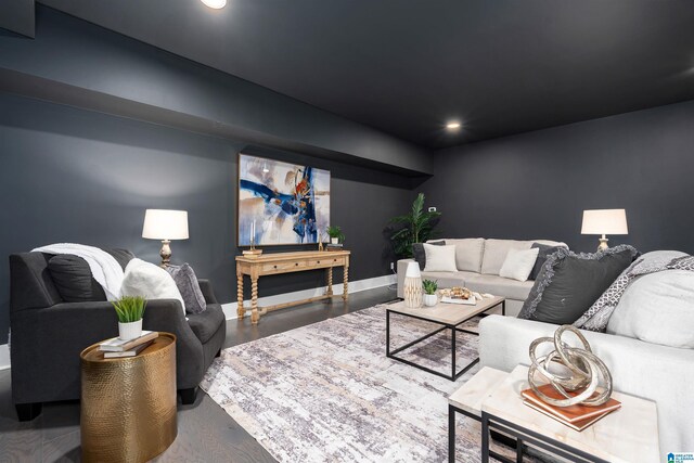 1904 Blackridge Rd, Hoover, AL 35244 - living room with baseboards, recessed lighting, and wood finished floors
