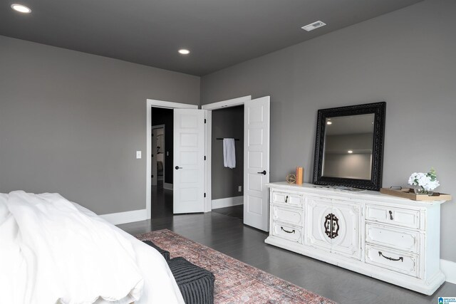 1904 Blackridge Rd, Hoover, AL 35244 - bedroom with baseboards, recessed lighting, dark wood-style floors, and visible vents