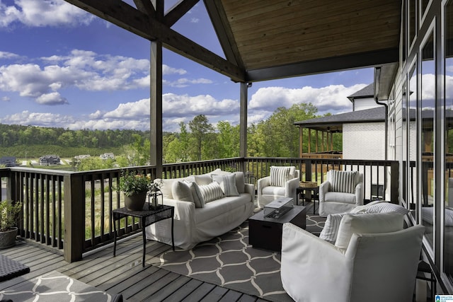 1904 Blackridge Rd, Hoover, AL 35244 - deck featuring an outdoor living space