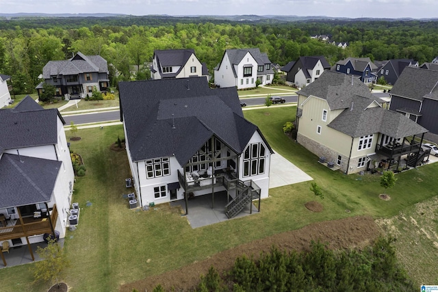 1904 Blackridge Rd, Hoover, AL 35244 - bird's eye view featuring a residential view and a wooded view