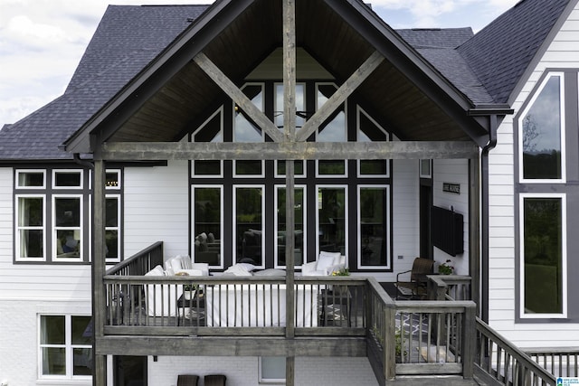 1904 Blackridge Rd, Hoover, AL 35244 - back of house with a shingled roof and a balcony