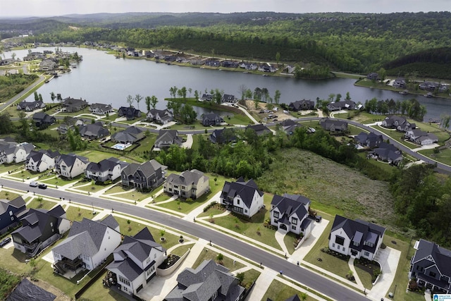 1904 Blackridge Rd, Hoover, AL 35244 - aerial view with a water view, a residential view, and a wooded view