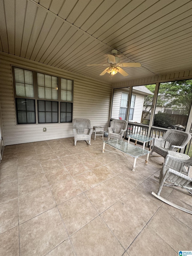 view of sunroom
