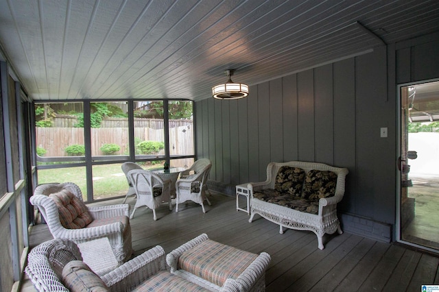 view of sunroom
