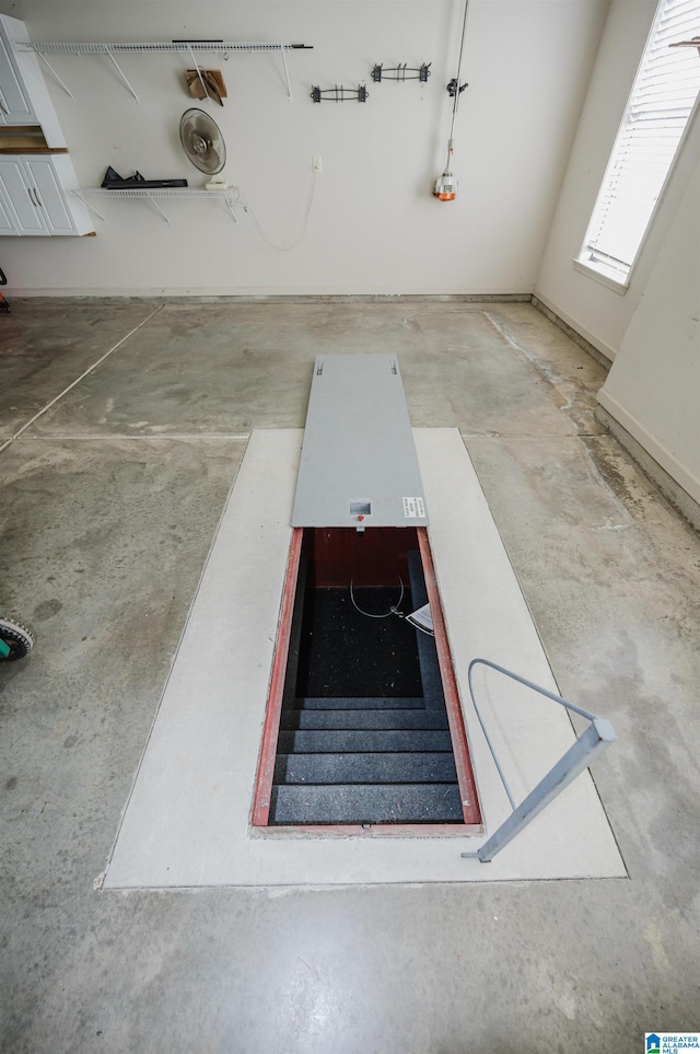 view of storm shelter