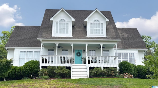 214 Scotts Trce, Helena, AL 35022 - view of front of home featuring a porch, ceiling fan, a front lawn, and stairs