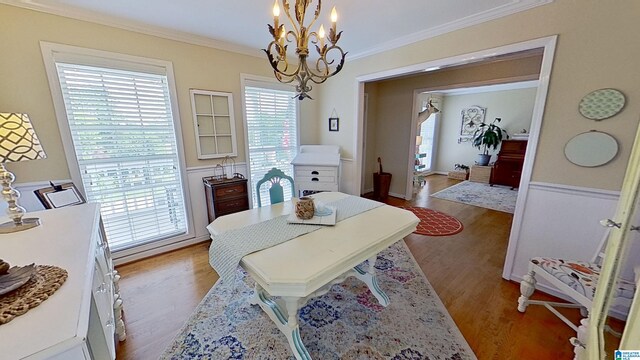 214 Scotts Trce, Helena, AL 35022 - dining room with plenty of natural light, light wood finished floors, and a chandelier