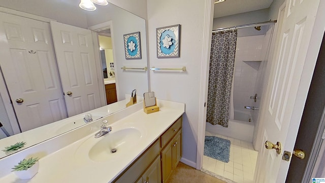 214 Scotts Trce, Helena, AL 35022 - full bathroom with vanity and shower / bathtub combination with curtain