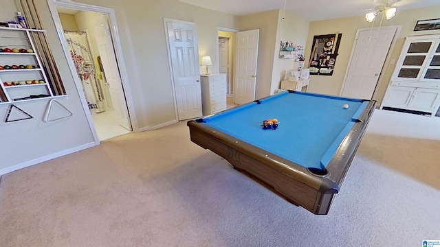 214 Scotts Trce, Helena, AL 35022 - game room featuring a ceiling fan, pool table, baseboards, and carpet