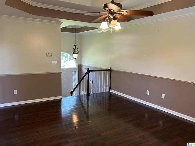 41 Woodland Ridge Rd, Odenville, AL 35120 - spare room with ceiling fan, hardwood / wood-style floors, and baseboards