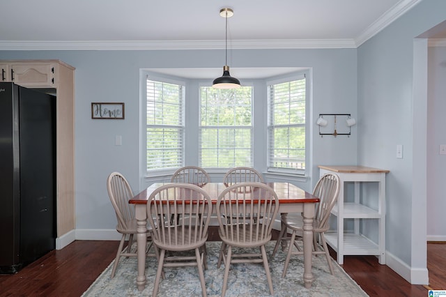 165 Ashford Ln, Alabaster, AL 35007 - dining area featuring baseboards, ornamental molding, and wood finished floors