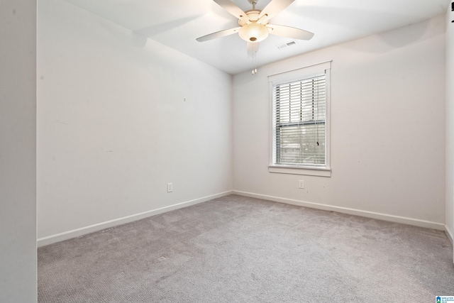 2607 Woodfern Ct, Homewood, AL 35209 - carpeted empty room with ceiling fan, visible vents, and baseboards