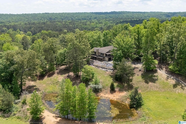 bird's eye view with a forest view