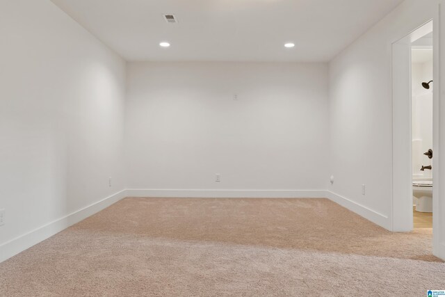 670 Hillstone Dr, Pell City, AL 35125 - unfurnished room with light colored carpet, visible vents, recessed lighting, and baseboards