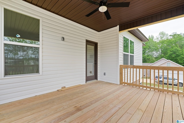 670 Hillstone Dr, Pell City, AL 35125 - wooden deck with a ceiling fan
