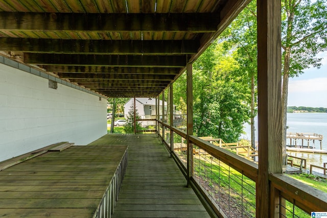 3516 Griffitt Bend Rd, Talladega, AL 35160 - wooden deck featuring a water view