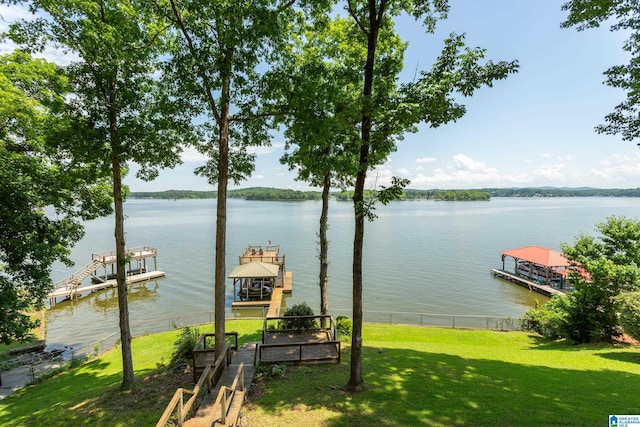 3516 Griffitt Bend Rd, Talladega, AL 35160 - dock with a water view and a yard