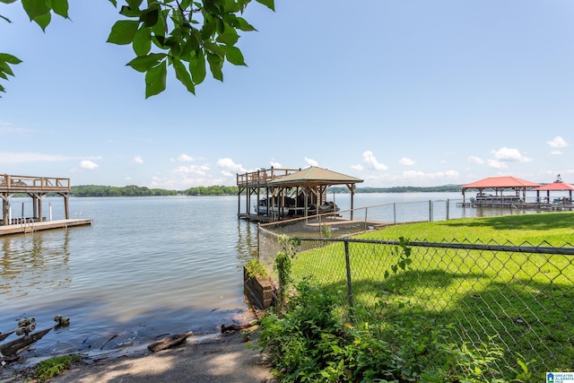3516 Griffitt Bend Rd, Talladega, AL 35160 - dock area with boat lift and a water view