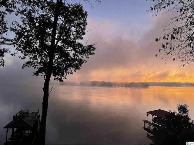 3516 Griffitt Bend Rd, Talladega, AL 35160 - dock area featuring a water view and boat lift