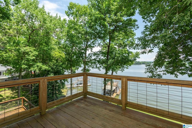 3516 Griffitt Bend Rd, Talladega, AL 35160 - wooden terrace with a water view