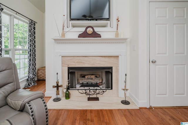 20443 Hepzibah Church Rd, Mccalla, AL 35111 - interior space featuring baseboards, wood finished floors, and a fireplace
