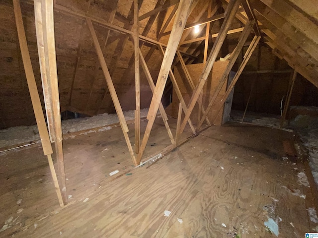 view of attic