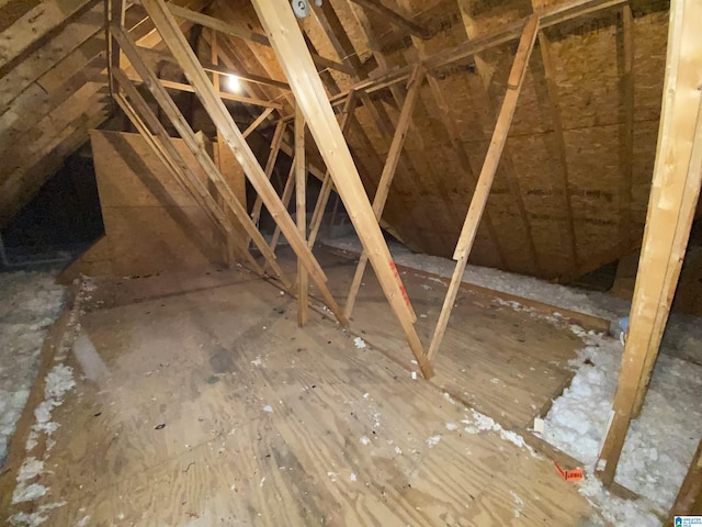 view of attic