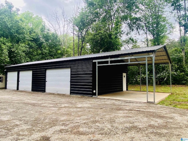 garage with a detached garage