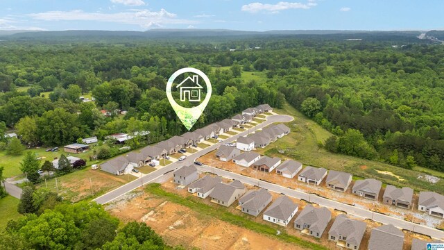 3769 Seaside Sparrow Cir, Bessemer, AL 35022 - aerial view featuring a residential view and a view of trees