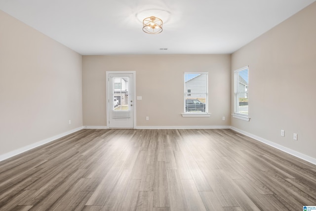 3769 Seaside Sparrow Cir, Bessemer, AL 35022 - empty room featuring baseboards, wood finished floors, and plenty of natural light