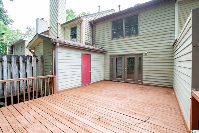 302 Old Rocky Ridge Ln, Birmingham, AL 35216 - wooden terrace with french doors