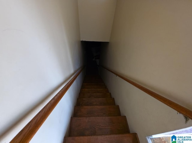 view of stairway
