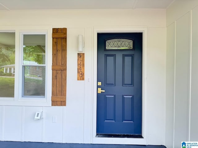 view of doorway to property